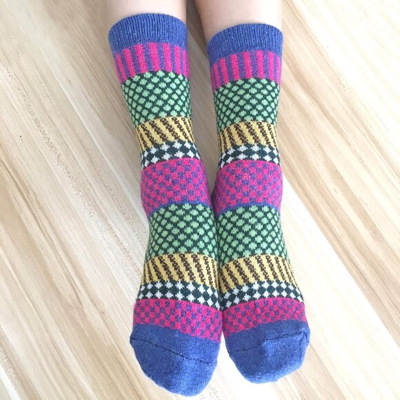 YZKKE 5Pack Womens Q-10 Vintage Winter Soft Warm Thick Cold Knit Wool Crew Sock - Picture 5 of 6